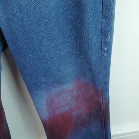 Vintage Levis Orange Tab Bootcut Jeans 37" x 30" Tie Dye Hippy Western Patriotic - Picture 8 of 15
